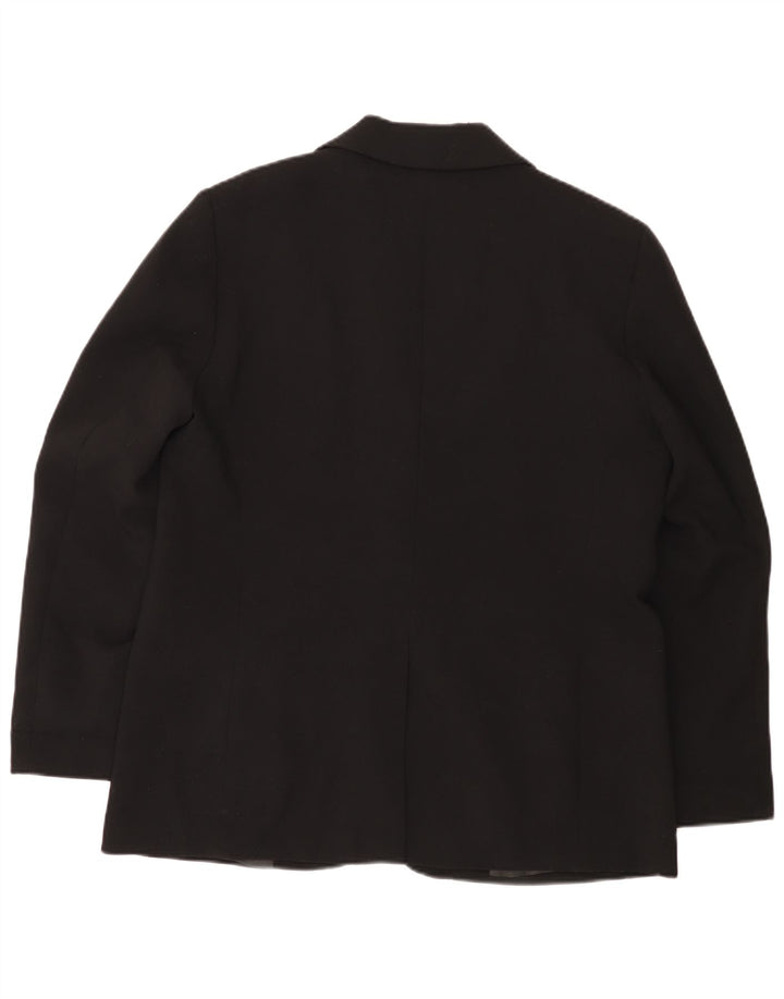Zara Dame 1 Knap Blazer Jakke UK 16 Stor Sort Polyester