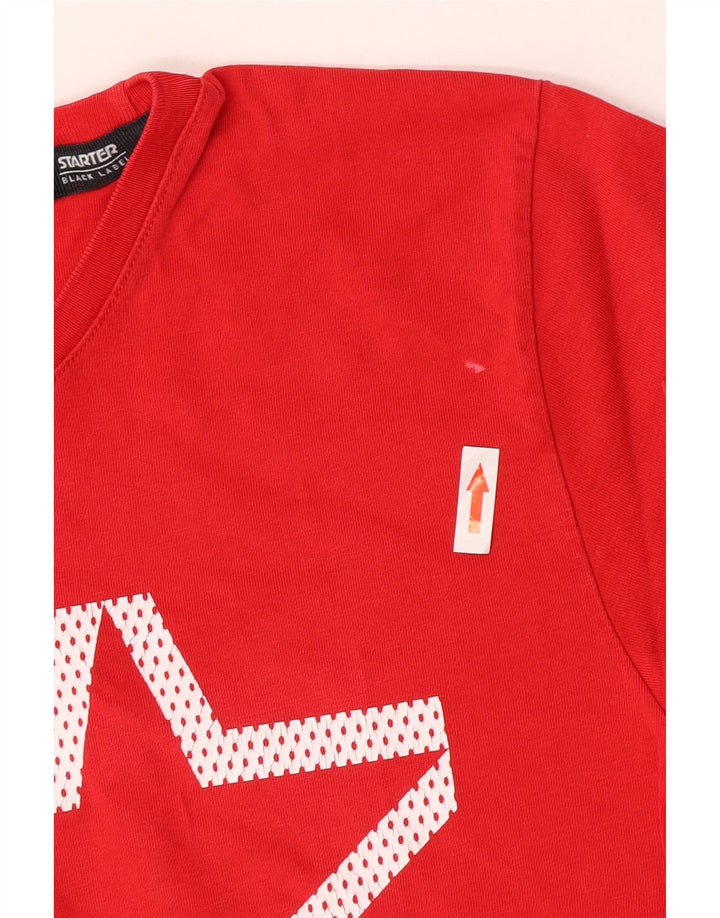 Starter Herre Grafisk T-Shirt Top Medium Rød Bomuld