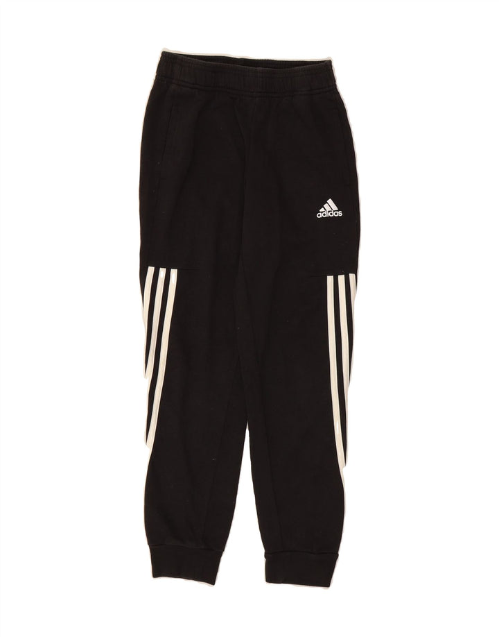 ADIDAS Boys Tracksuit Trousers Joggers 9-10 Years  Black Vintage Adidas and Second-Hand Adidas from Messina Hembry 