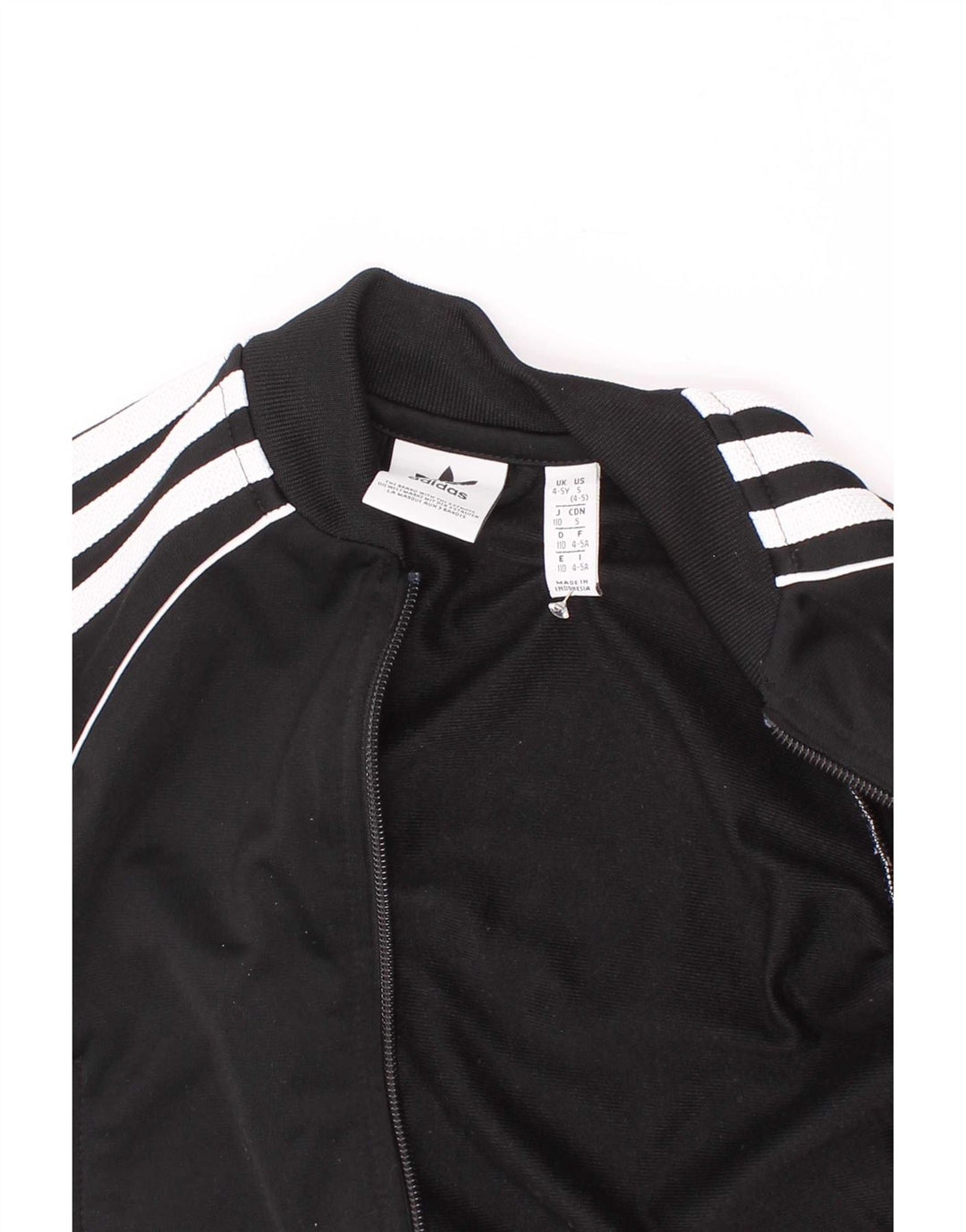 Adidas Drenge Træningsdragt Topjakke 4-5 År Sort Polyester