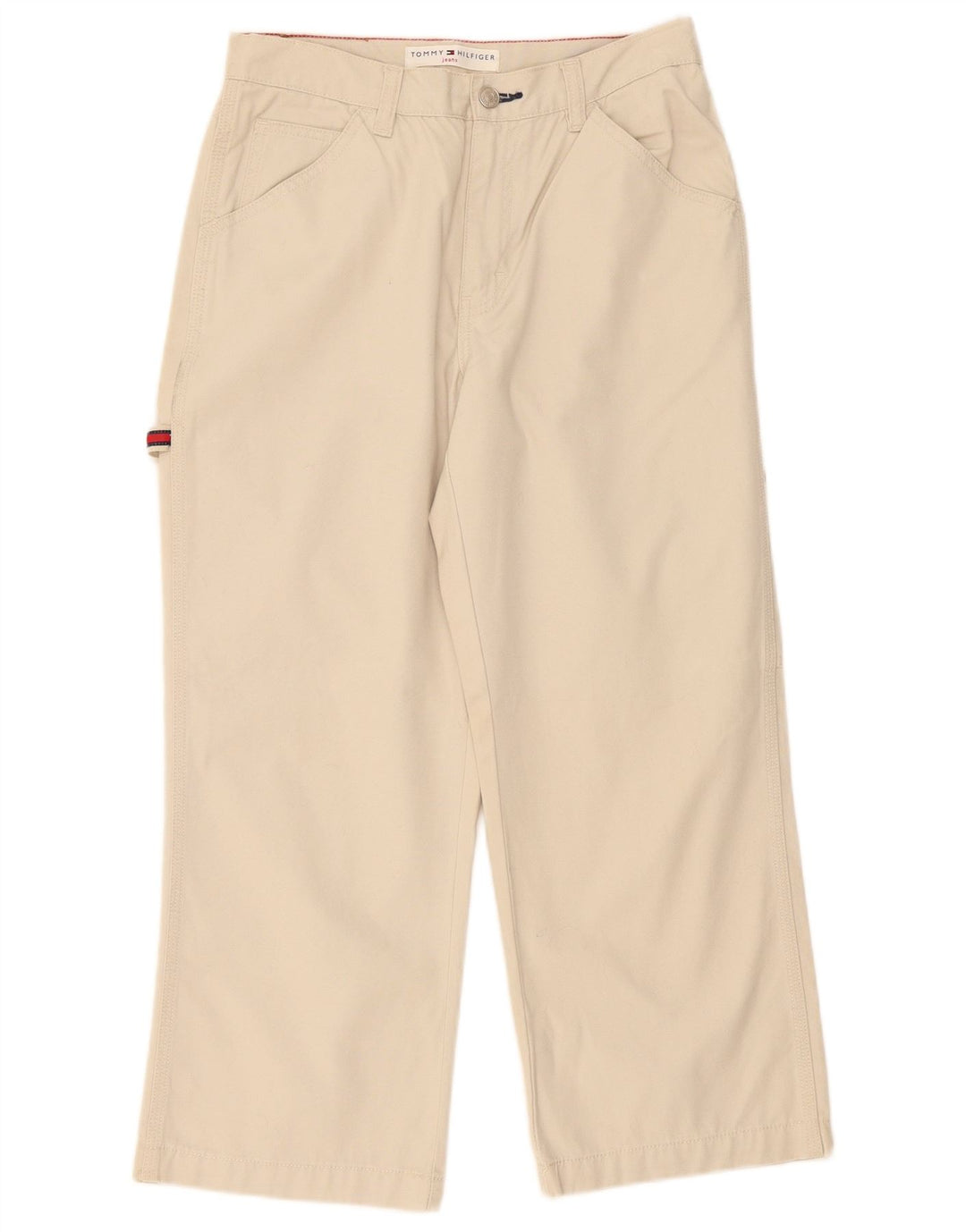 Tommy Hilfiger Dame Cargo Cropped Trousers US 6 Medium W28 L24 White