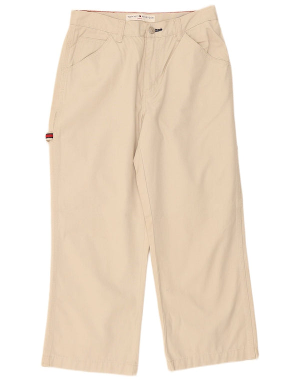 Tommy Hilfiger Dame Cargo Cropped Trousers US 6 Medium W28 L24 White