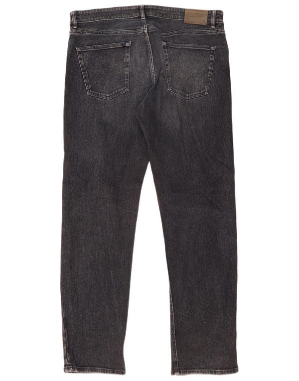 Massimo Dutti Herre Regular Fit Straight Jeans EU 46 XL W36 L32 Blå Bomuld