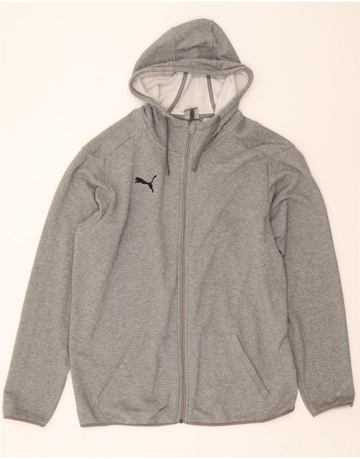 PUMA Mens Zip Hoodie Sweater XL Grey Cotton Vintage Puma and Second-Hand Puma from Messina Hembry 