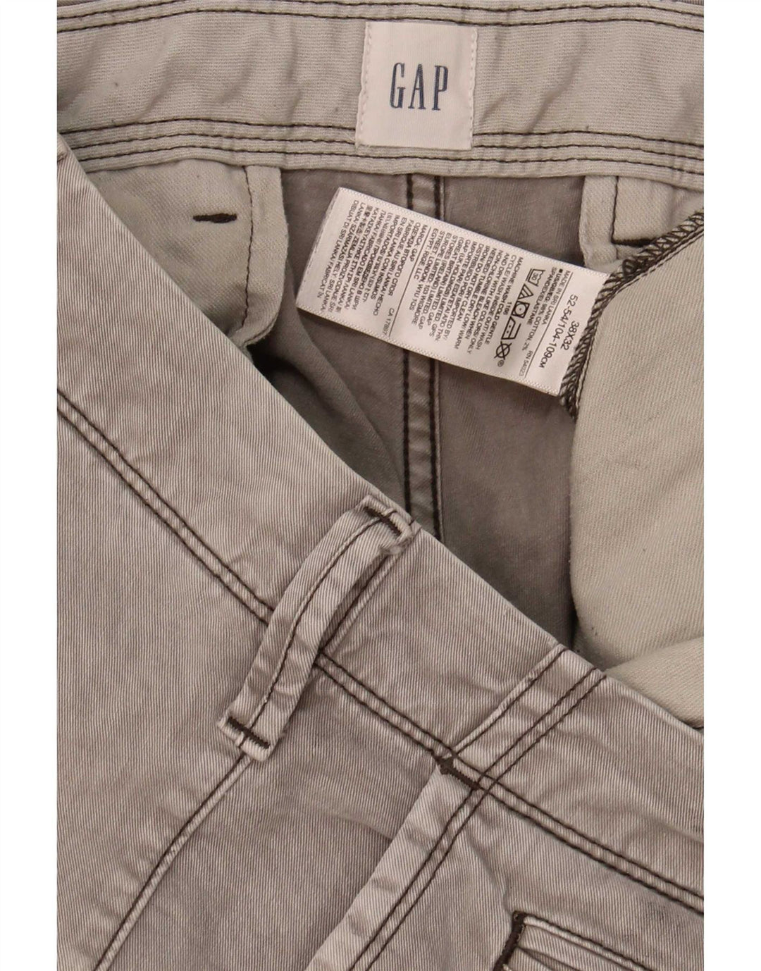 Gap Herre Slim Chino Bukser W38 L32 Grå Bomuld