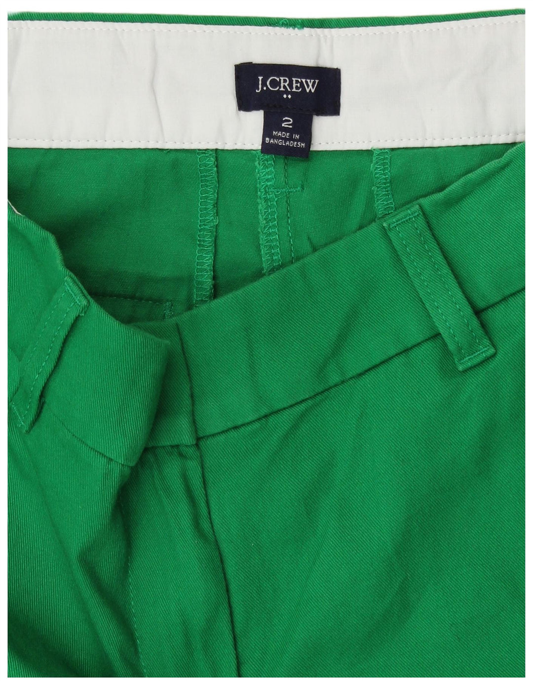 J. CREW Chino Shorts til kvinder US 2 XS W28 Grøn bomuld