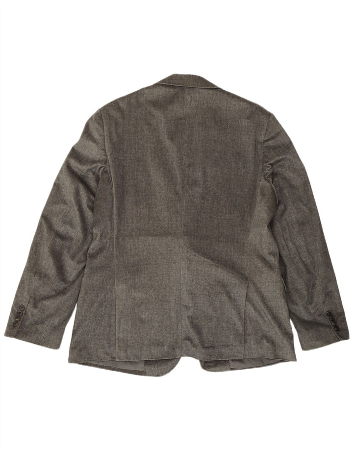 Armani Collezioni Herre 2-knaps blazerjakke IT 58 4XL Grå nålestribe