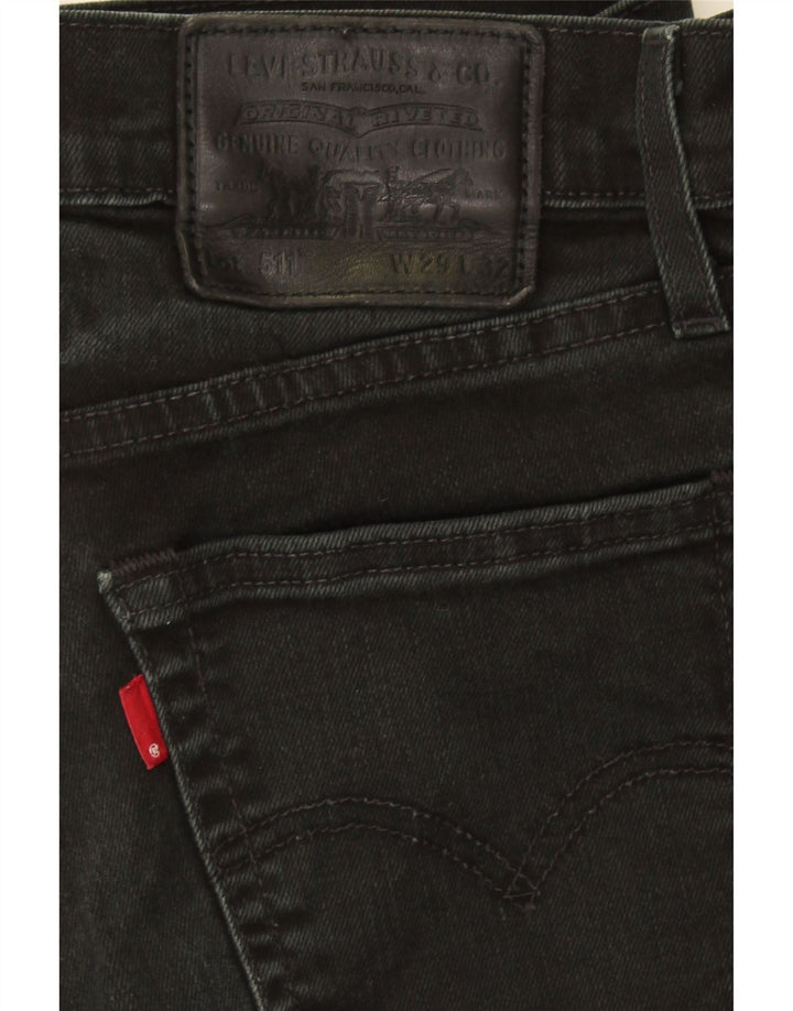 LEVI'S Womens 511 Slim Jeans W29 L32 Black Cotton Vintage Levi's and Second-Hand Levi's from Messina Hembry 