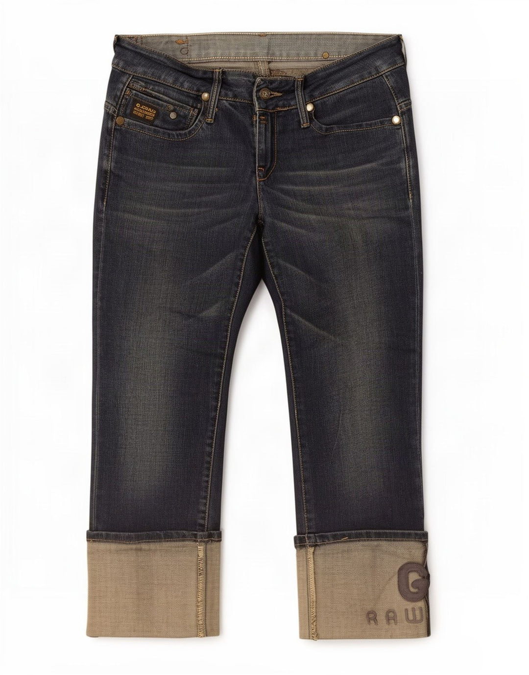 G-Star Womens Cropped Jeans W28 L25 Marineblå Bomuld