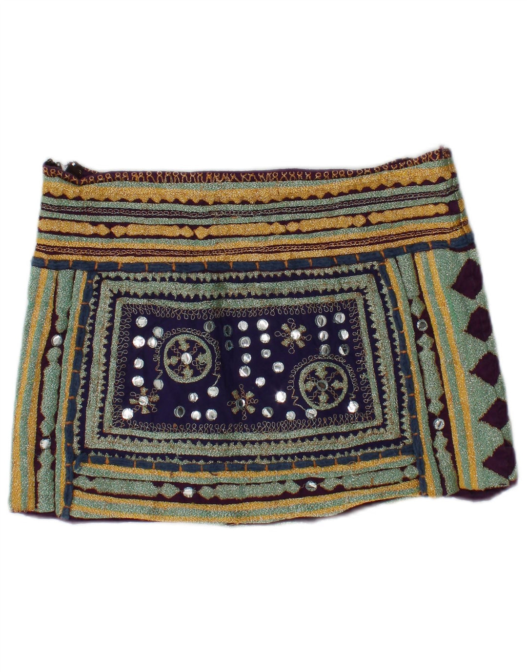 Zara Dame Mini-nederdel Medium W28 Flerfarvet Geometrisk