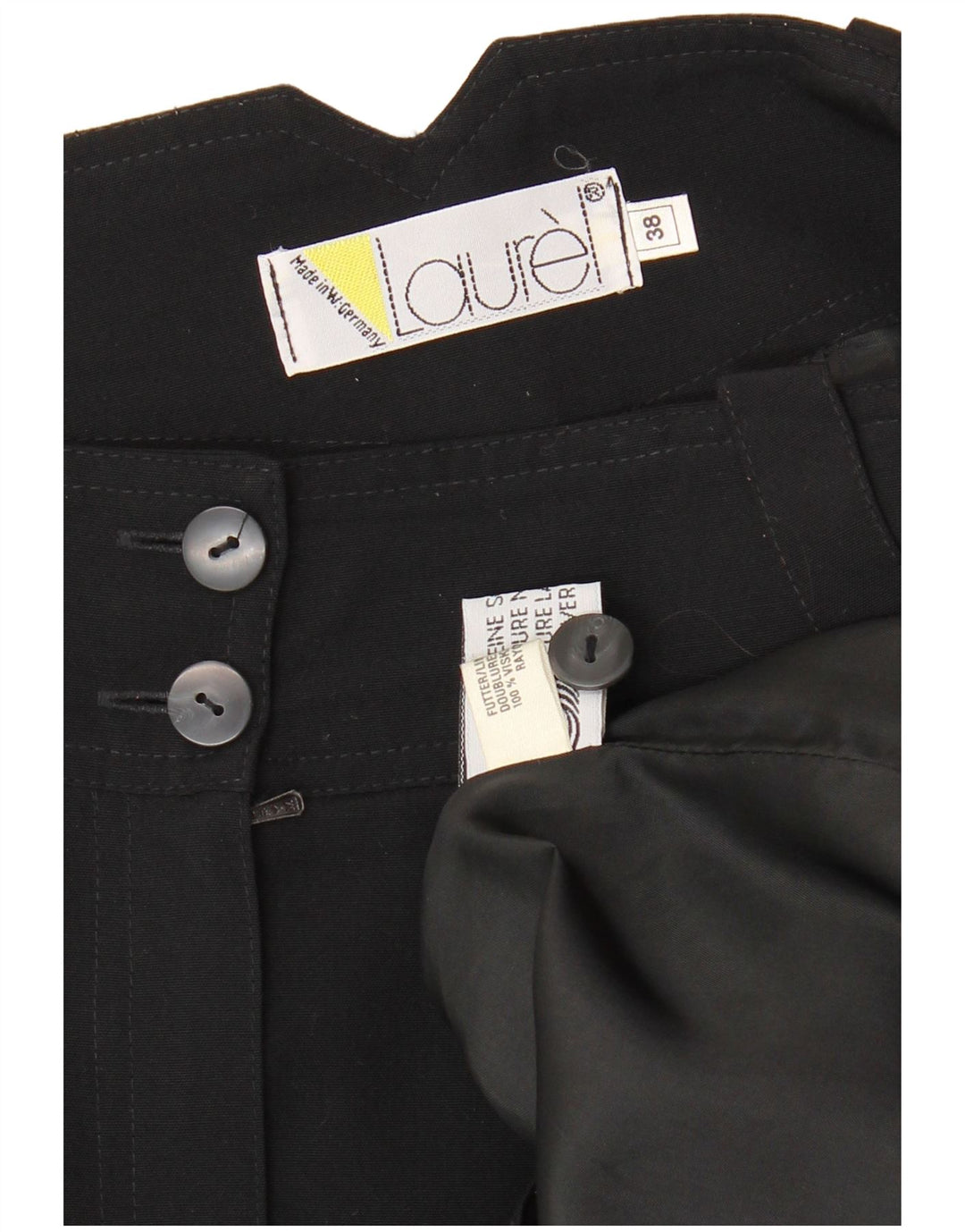 LAUREL Midi-nederdel til kvinder EU 38 Medium W28 Sort Uld