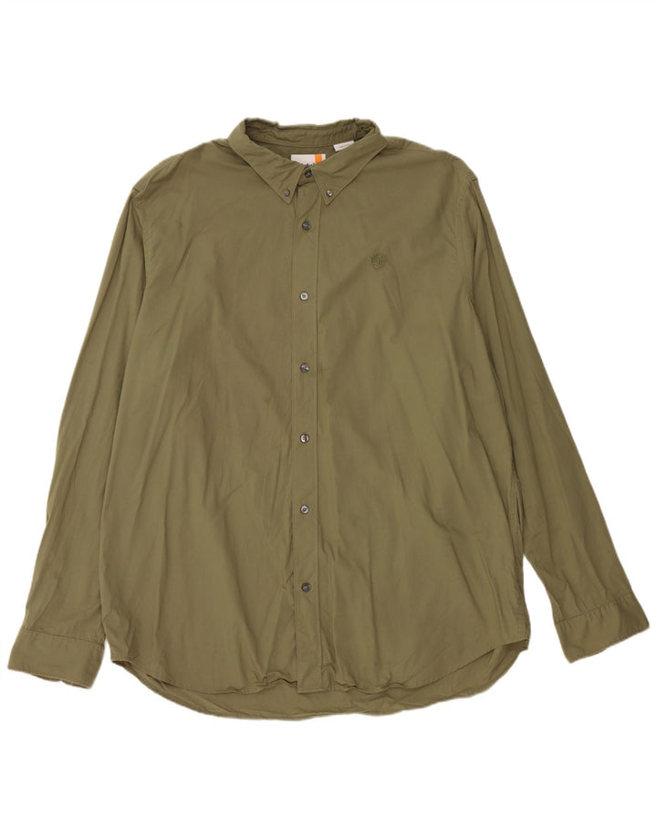 Timberland Herre Regular Fit skjorte 2XL Khaki Bomuld