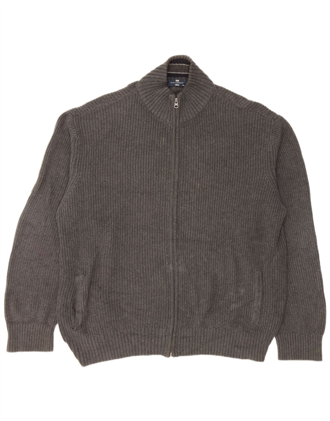 Marks & Spencer Herre Blue Harbor Cardigan Sweater 2XL Grå Bomuld