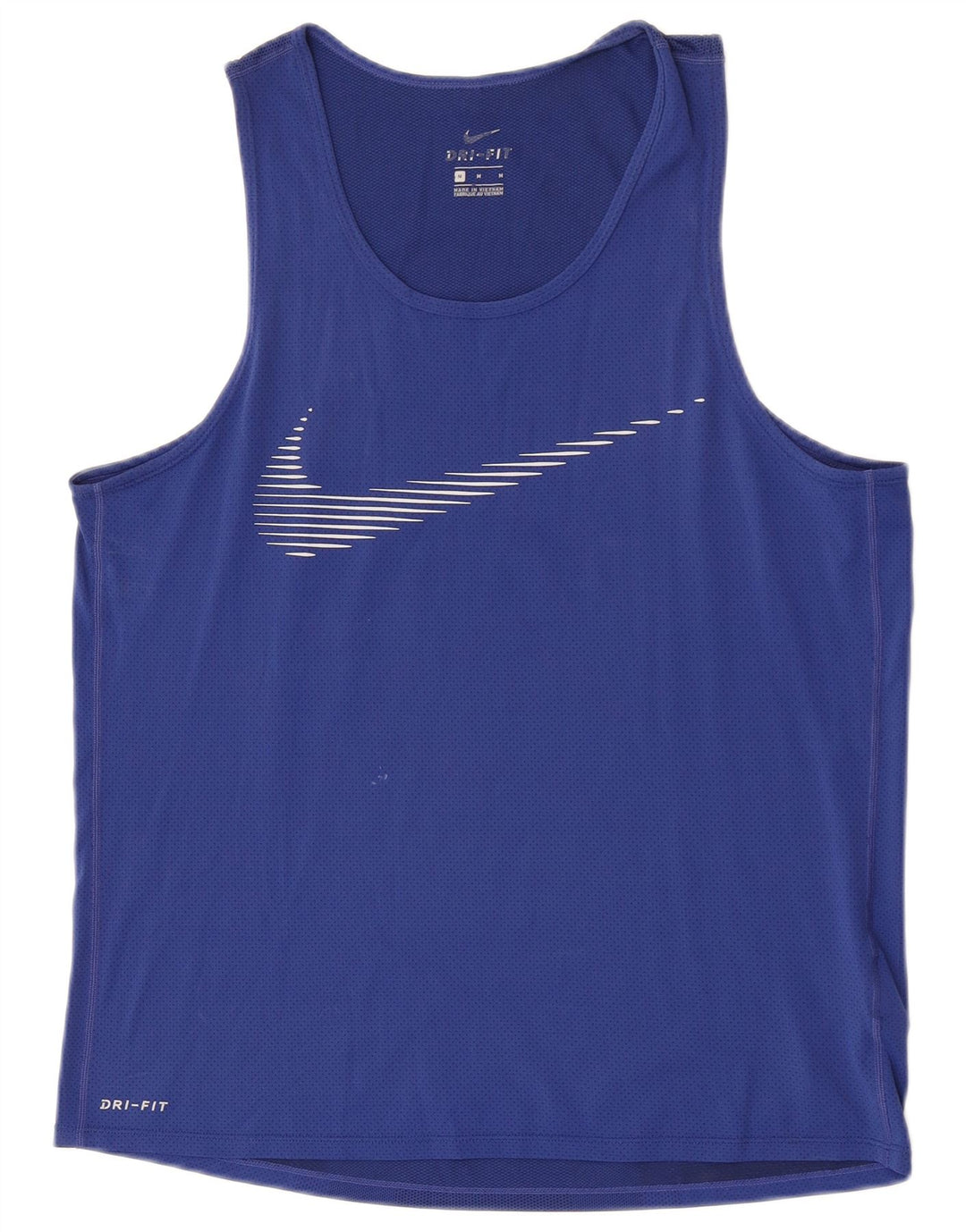 Nike Herre Dri Fit Grafisk Vest Top Medium Blue Polyester