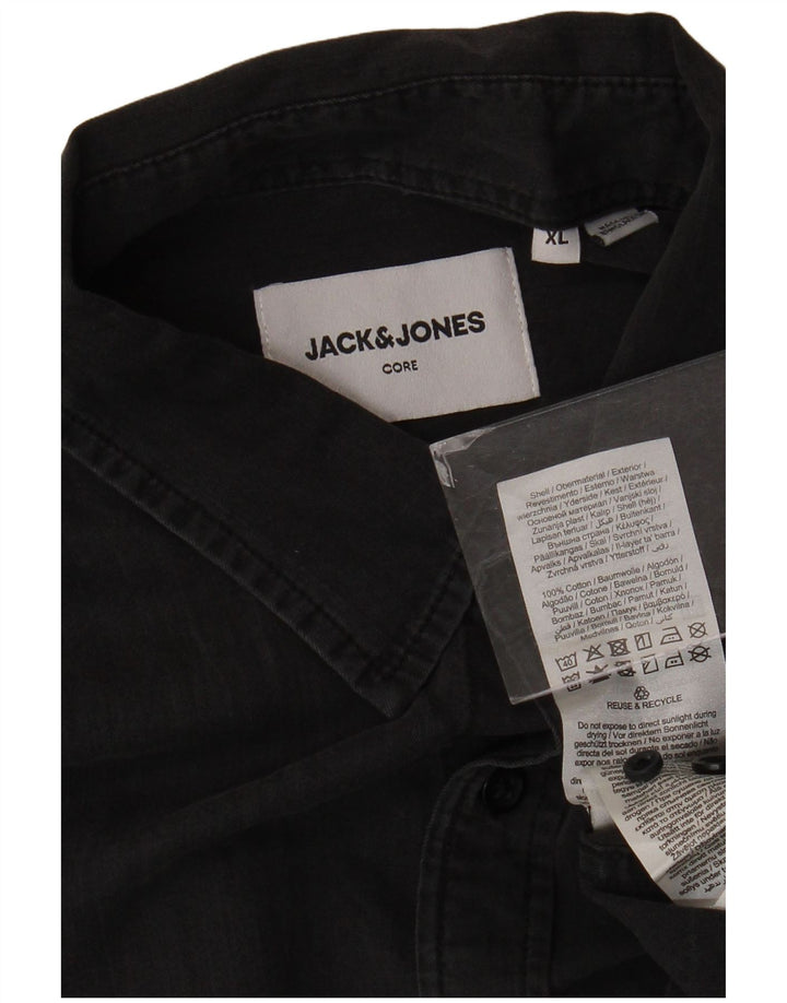 Jack & Jones Herre Denim Shirt XL Grå Bomuld