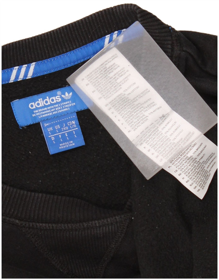Adidas grafisk sweatshirt til mænd, stor sort bomuld