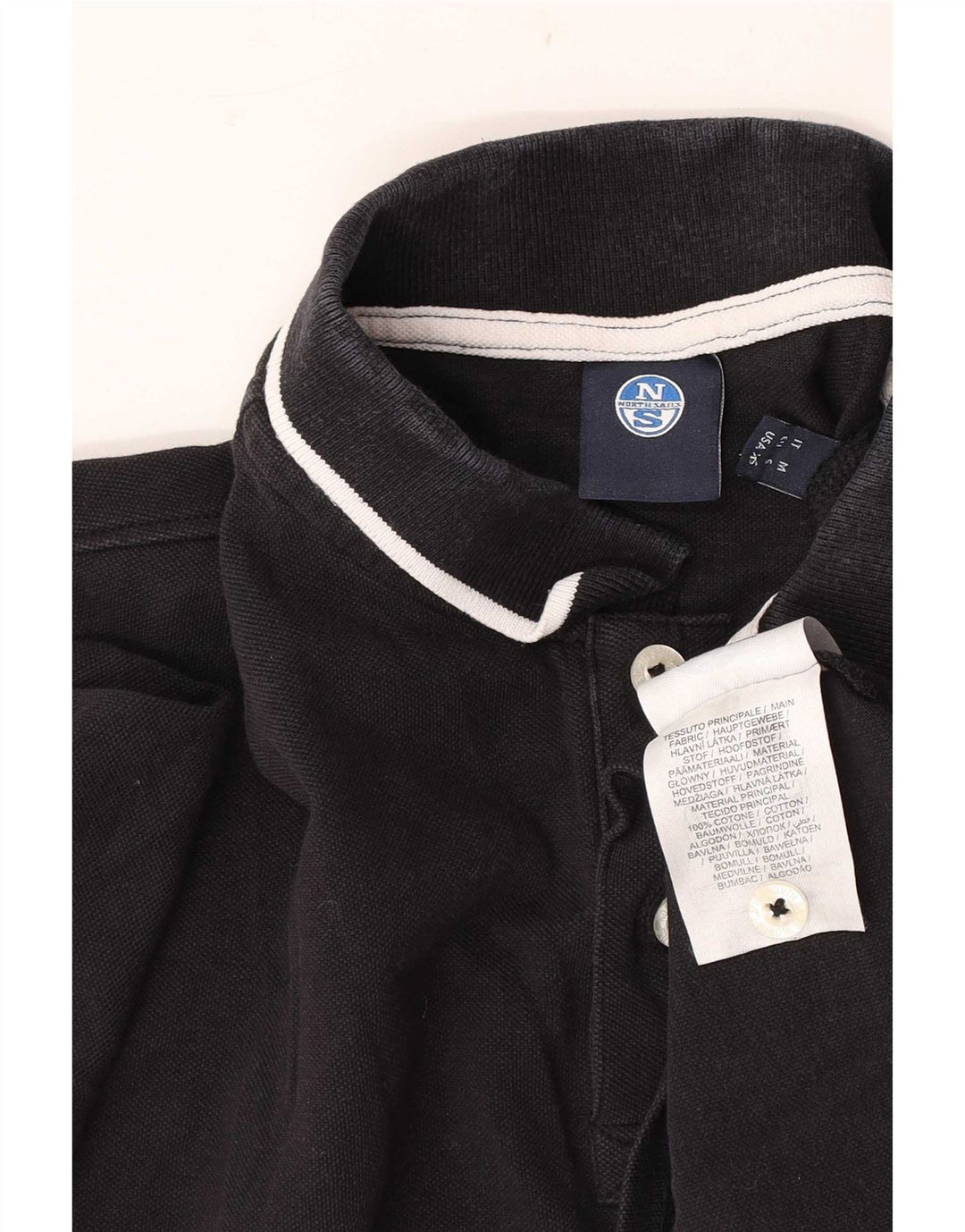 North Sails Herre Polo Shirt Lille Sort Bomuld