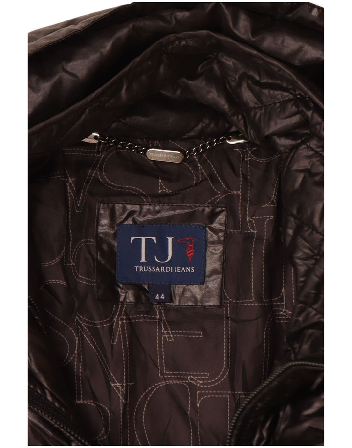Trussardi Jeans Dame Polstret Jakke IT 44 Medium Sort Polyester