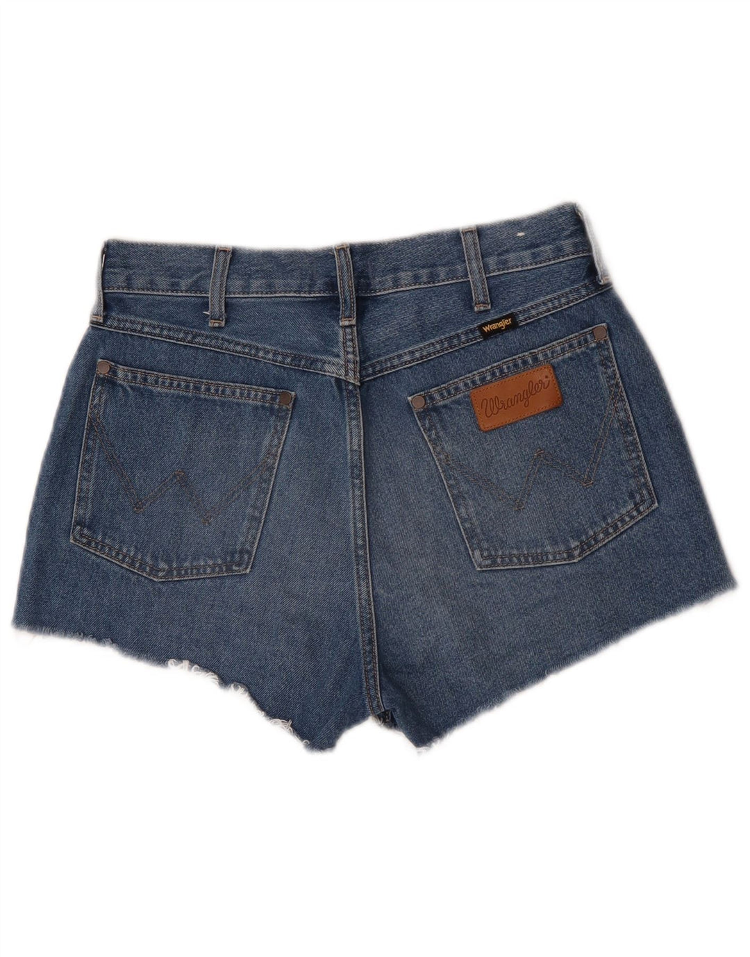 Wrangler Indigo denimshorts til kvinder W27 Små blå bomuld