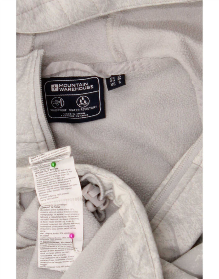 Mountain Warehouse Dame Grafisk Windbreaker Jacket UK 10 Small Grey
