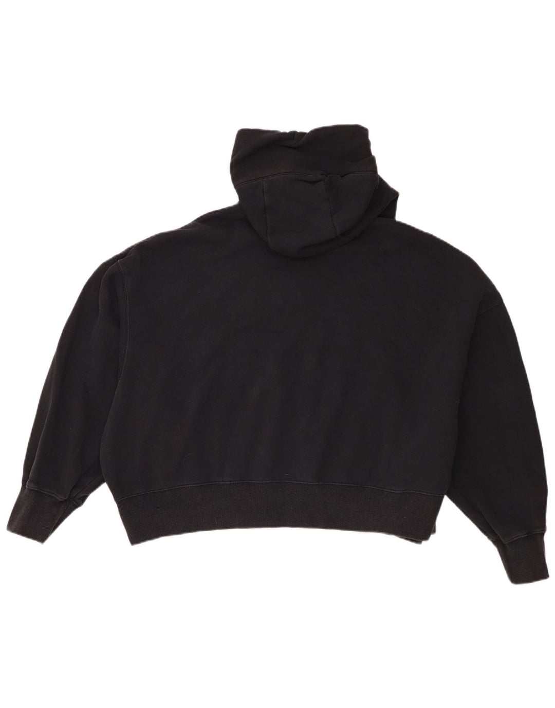 Nike Dame Oversized Hoodie Jumper UK 14 Medium Sort Bomuld