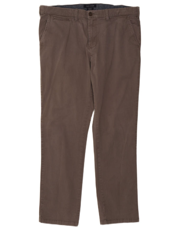 TOMMY HILFIGER Slim Fit Chinobukser til mænd W38 L29 Grå bomuld