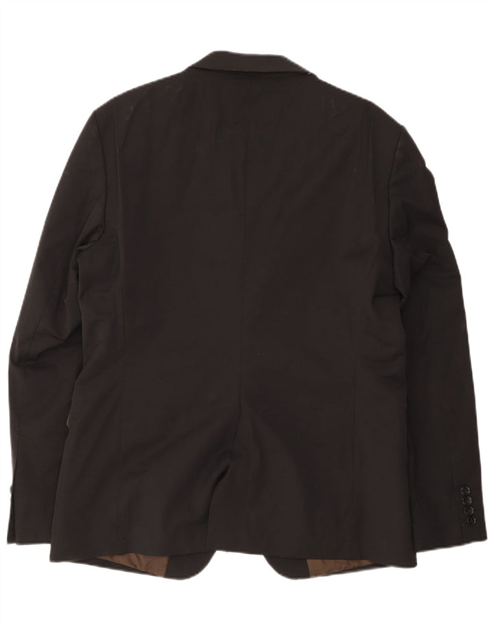 Zara Herre 2-knaps blazerjakke EU 54 XL Sort bomuld