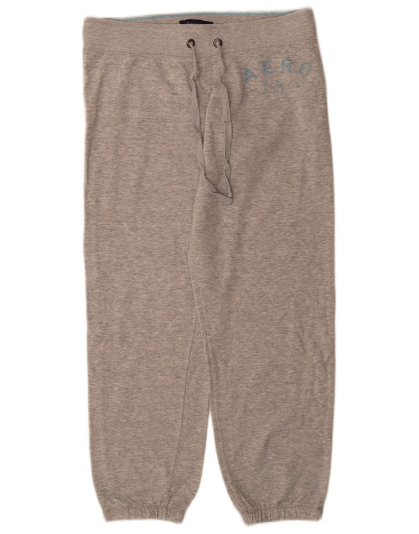 Aeropostale Dame træningsdragt Bukser Joggers UK 14 Medium Grey Flecked