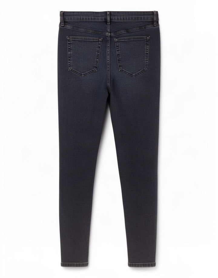 Topshop Dame Skinny Jeans W34 L32 Marineblå Polyester