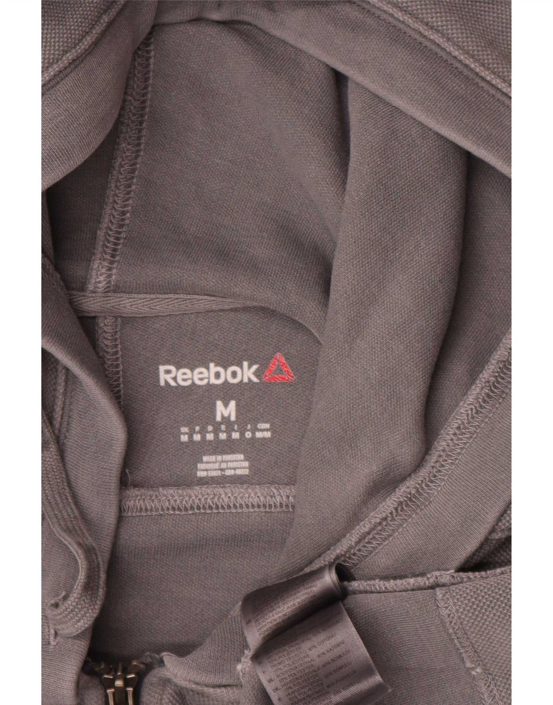 Reebok Hættetrøje med lynlås til mænd mellemgrå bomuld