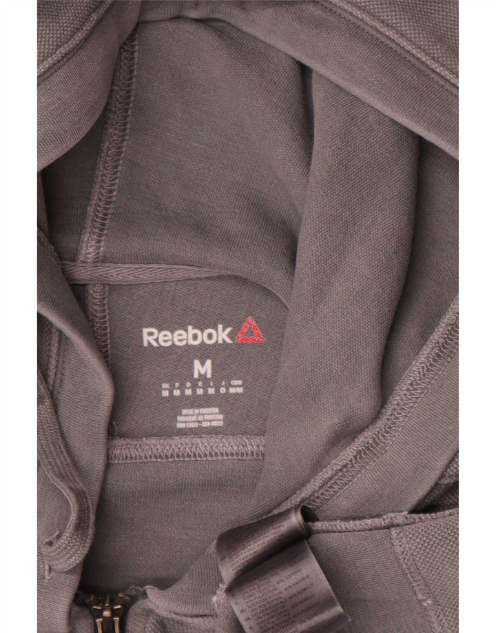 Reebok Hættetrøje med lynlås til mænd mellemgrå bomuld