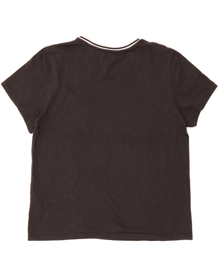 LEVI'S Womens T-Shirt Top UK 14 Medium Black Cotton Vintage Levi's and Second-Hand Levi's from Messina Hembry 