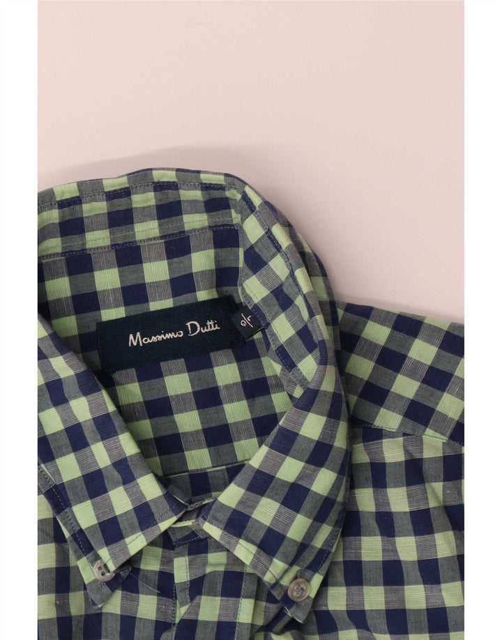 Massimo Dutti Herreskjorte Stor Grøn Gingham