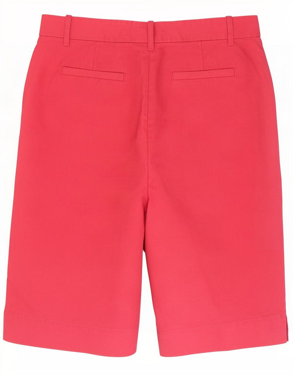 Marks & Spencer Womens Chino Shorts UK 14 Large W32 Pink Cotton