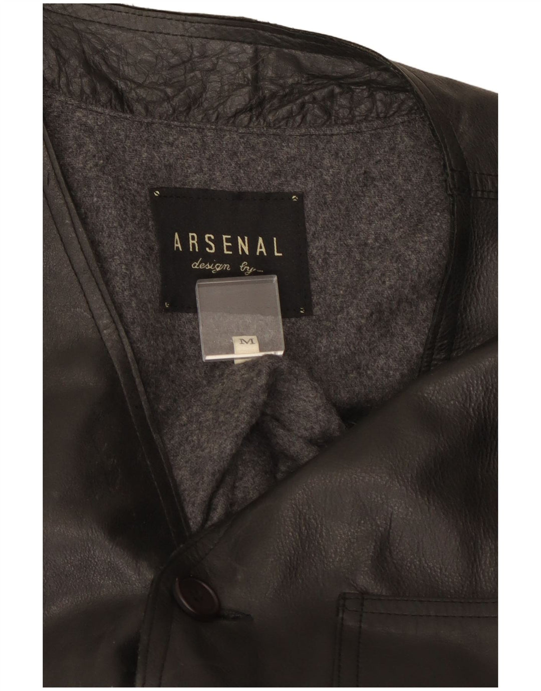 Arsenal Herre Læder Gilet UK 38 Medium Sort