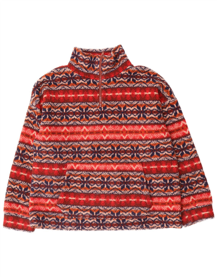 American Eagle Herre Loose Fit Fleece Jumper Lille Flerfarvet Fair Isle