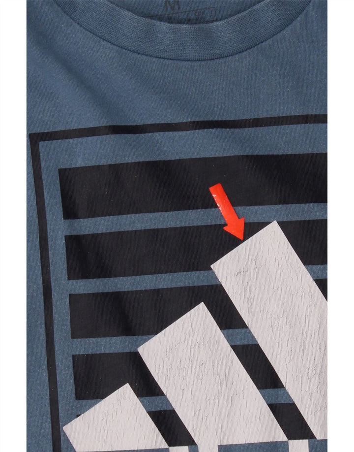 Adidas Grafisk T-shirt top til mænd mellemblå