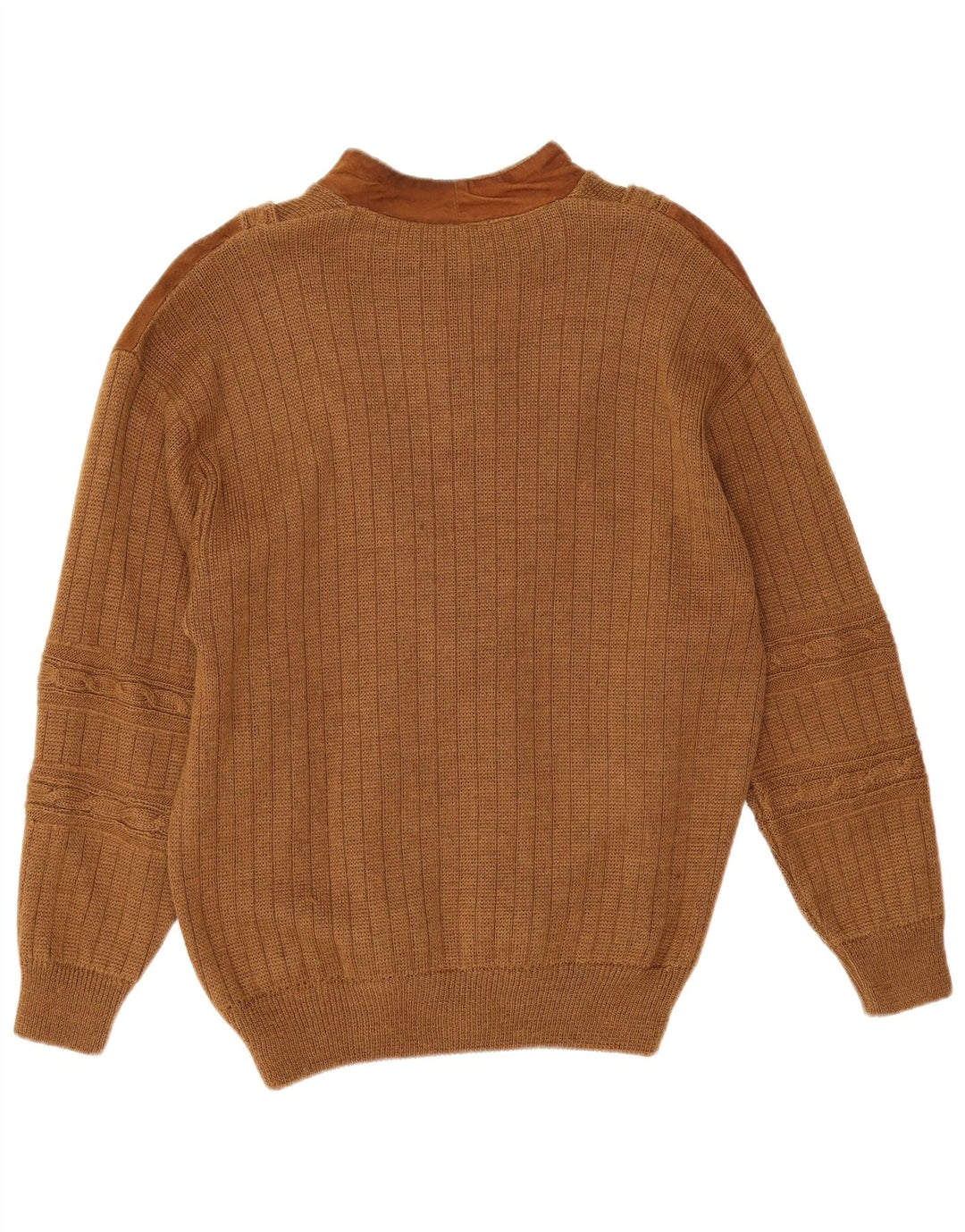 Laura Pucci Herre Button Neck Jumper Sweater Medium Brown