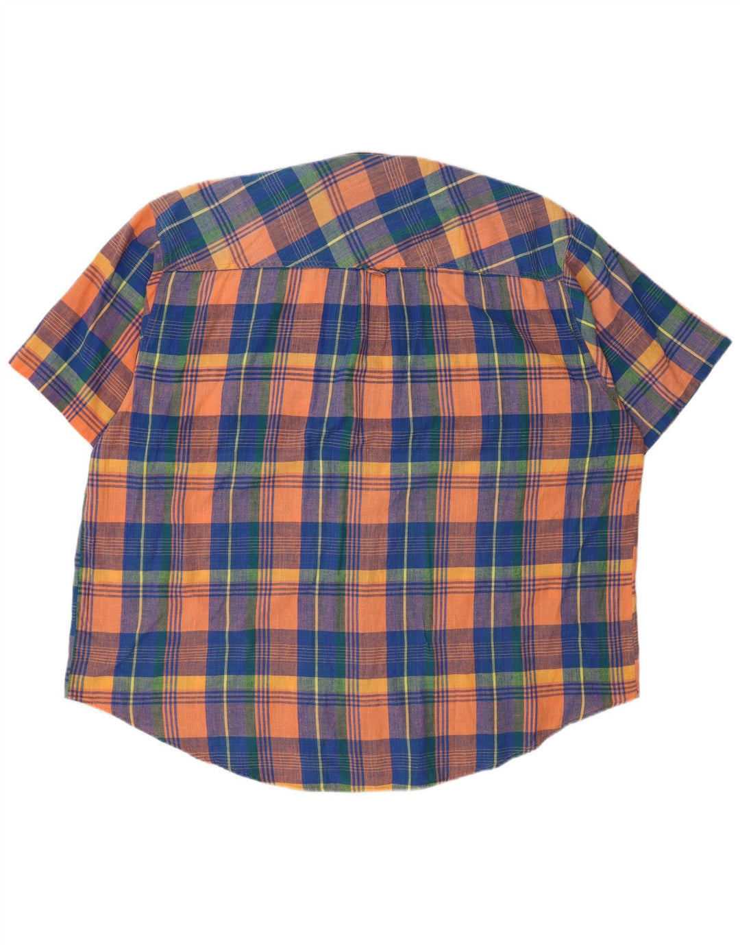 Vintage herre Regular Fit skjorte størrelse 45/46 2XL flerfarvet ternet bomuld