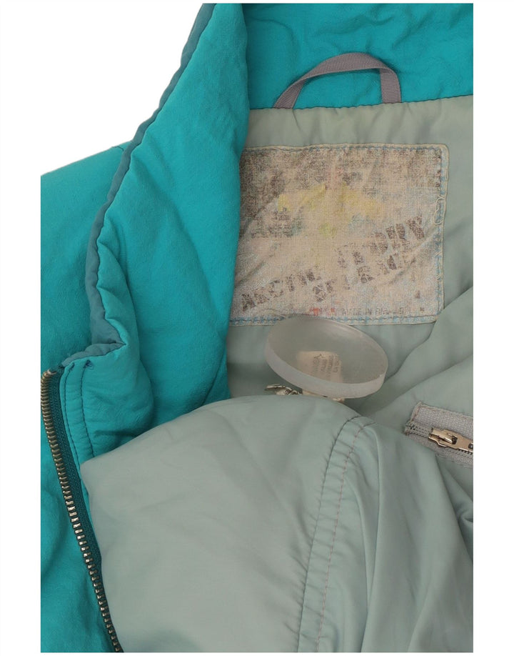 Vintage Herre Windbreaker Jacket UK 38 Medium Turkis Colourblock