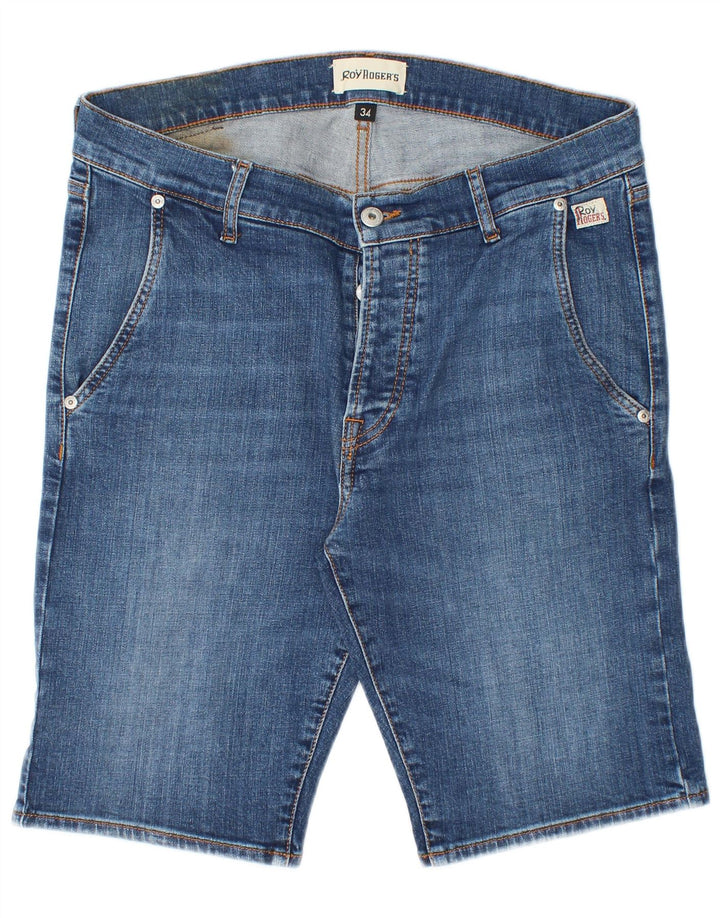 Roy Rogers Herre denimshorts W34 Large Blue Cotton