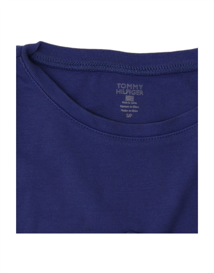 TOMMY HILFIGER Womens T-Shirt Top UK 10 Small Blue