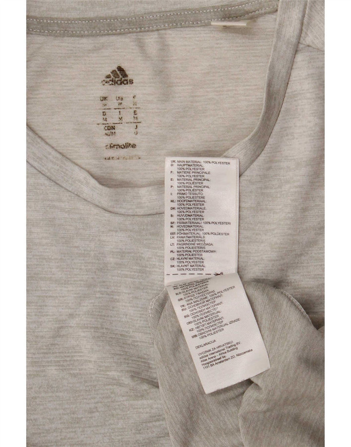Adidas Herre Climalite T-Shirt Top Medium Grå Polyester