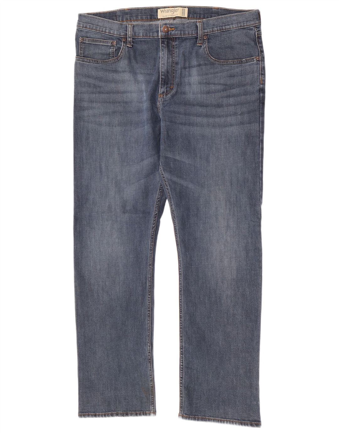 Wrangler Herre Slim Straight Jeans W38 L30 Blå