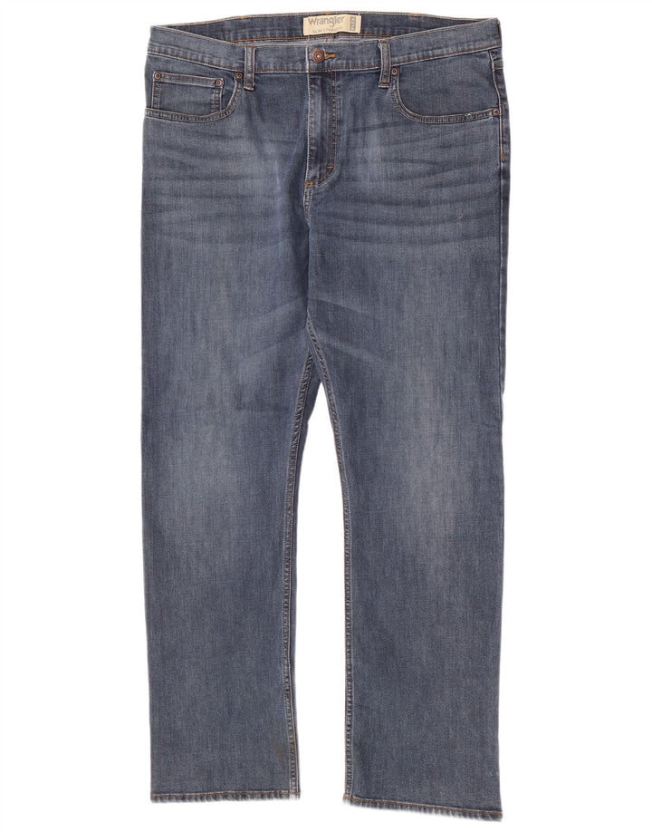 Wrangler Herre Slim Straight Jeans W38 L30 Blå