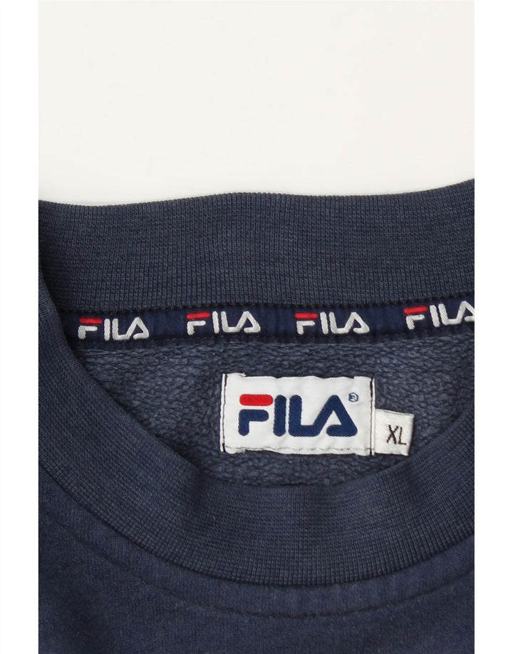Fila grafisk sweatshirt til mænd XL marineblå