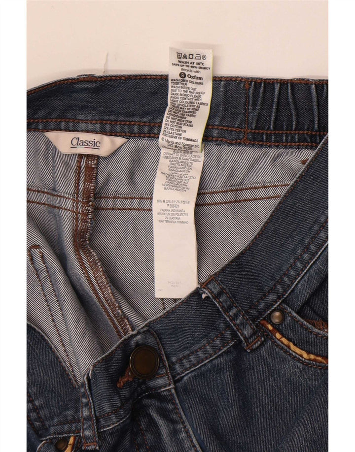 Marks & Spencer Dame Classic Straight Jeans UK 10 Small W28 L27 Blue