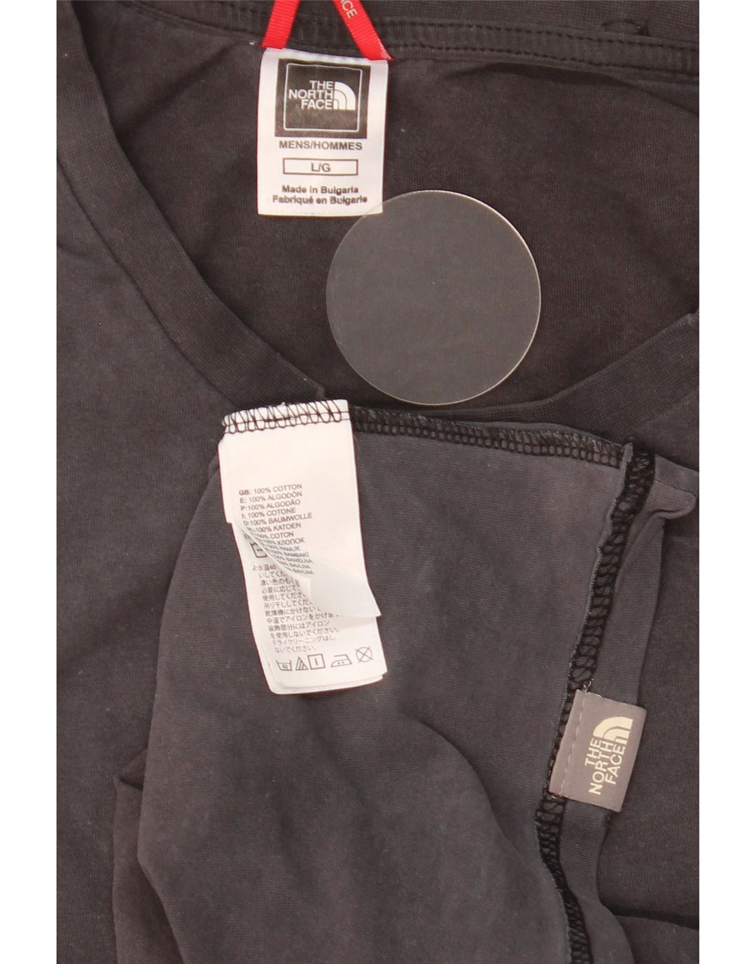 THE NORTH FACE Herre T-Shirt Top Stor Grå Bomuld