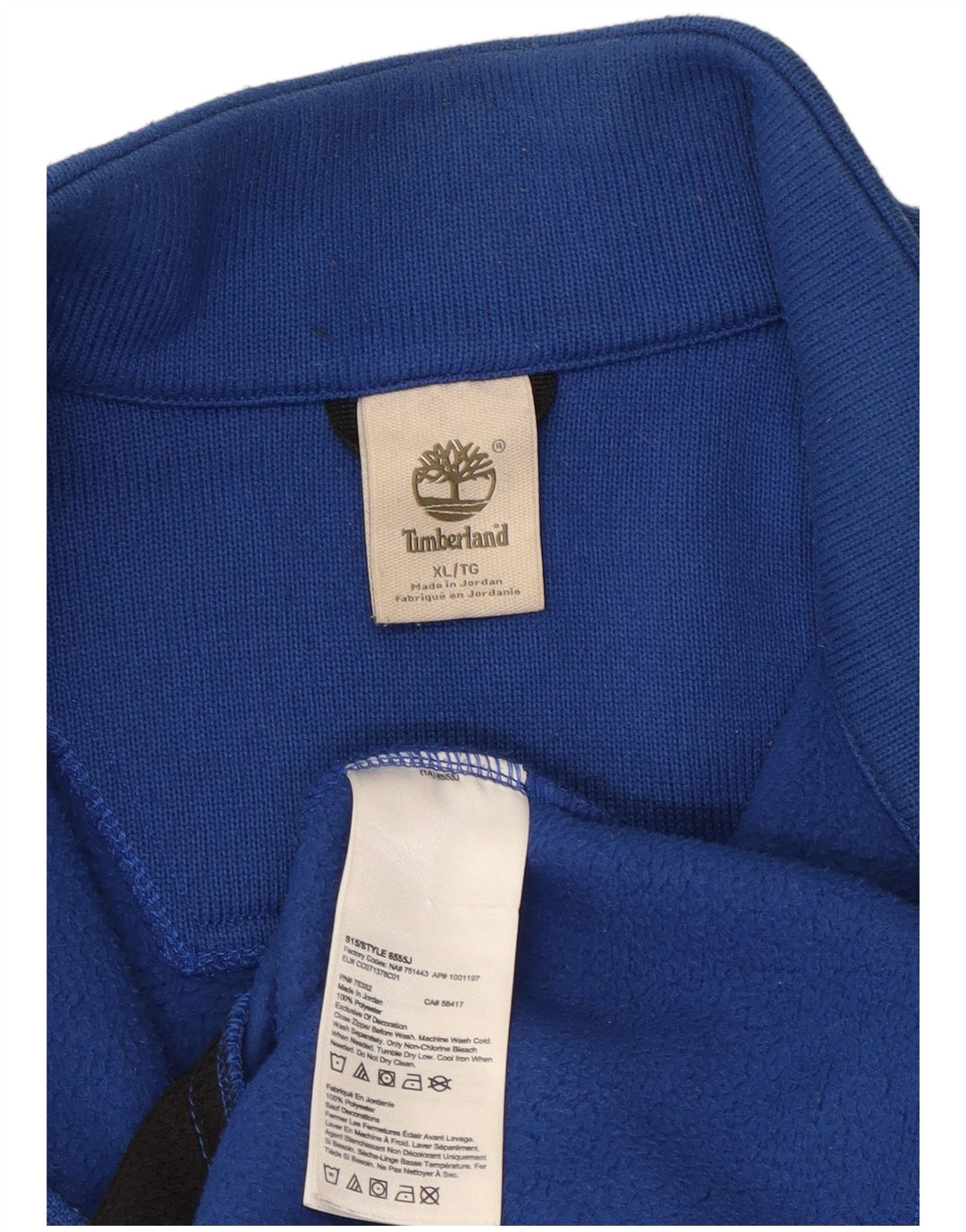 TIMBERLAND Træningsdragt til mænd Topjakke XL Blå Polyester