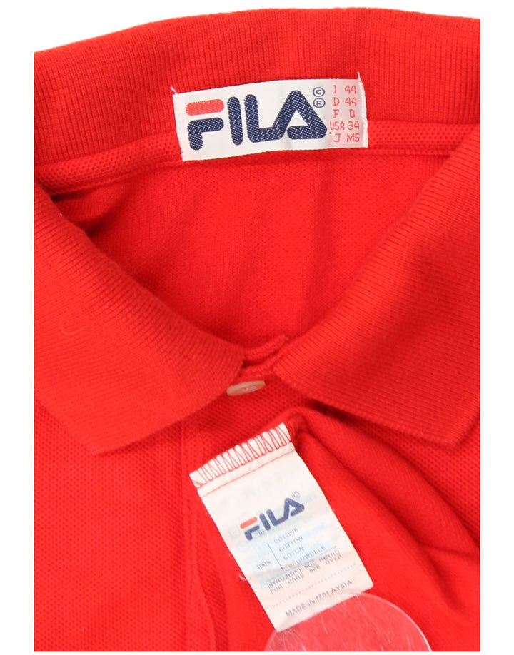 FILA Poloskjorte til mænd US 34 XS rød bomuld